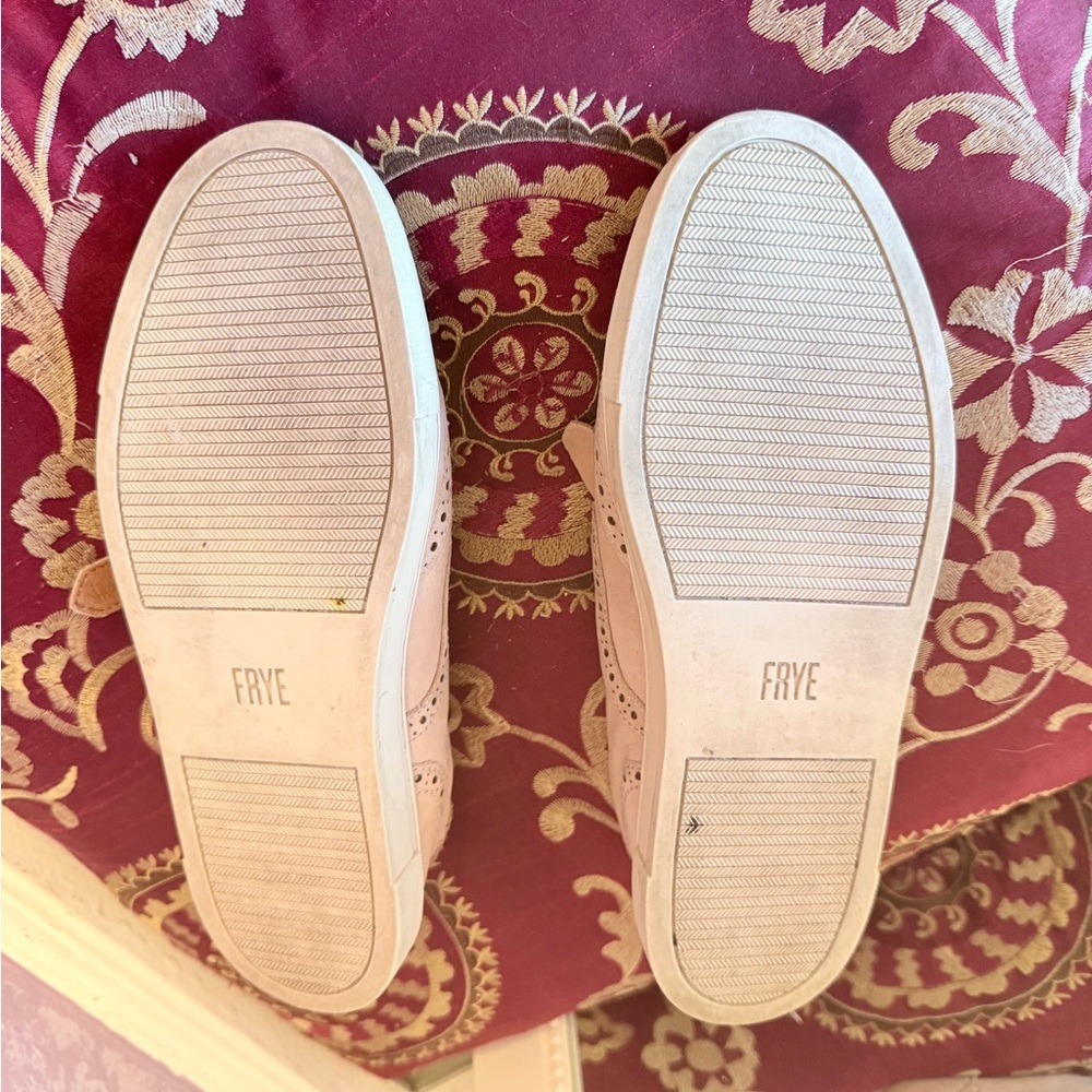 Blush Frye Suede Kiltie Buckle Loafers - Picture 4 of 11